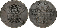 France 10 Sols Ville de Lille, siège de la ville, Copper -
