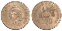 New Caledonia 100 Francs Coin, Paris, Nickel-Bronze -