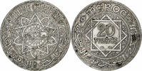Morocco 20 Francs Mohammed V, Paris, Silver -