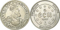 Belgium 5 Ecu Baudouin I, Silver, KM:166 -