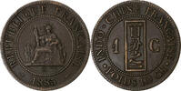 French Indochina Cent French Indo-China, Paris, Bronze, Lecompte:37, KM:1 -