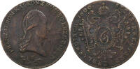 Austria 6 Kreuzer Franz II (I), Kremnica, Copper, KM:2128 -