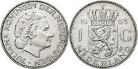 Netherlands Gulden Juliana, Silver, KM:184 -
