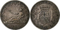 Spain 5 Pesetas Provisional Government, Madrid, Silver -