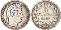 France 5 Francs Coin, Louis-Philippe, Rouen, Silver -
