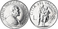VATICAN CITY 100 Lire Coin, John Paul II, FDC, Stainless -