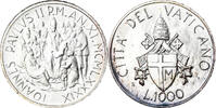 VATICAN CITY 1000 Lire Coin, John Paul II, FDC, Silver -