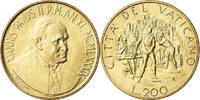 VATICAN CITY 200 Lire Coin, John Paul II, FDC -
