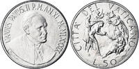 VATICAN CITY 50 Lire Coin, John Paul II, FDC, Stainless -