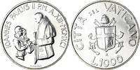 VATICAN CITY 1000 Lire Coin, John Paul II, FDC, Silver -