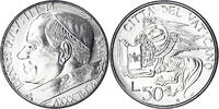 VATICAN CITY 50 Lire Coin, John Paul II, Roma, FDC, Stainless -