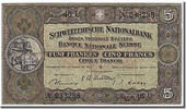 Switzerland 5 Franken Banknote, 1949-01-20 -
