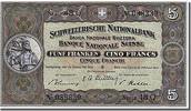 Switzerland 5 Franken Banknote, 1951-02-22 -
