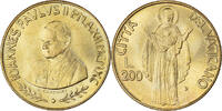 VATICAN CITY 200 Lire Coin, John Paul II, Aluminum-Bronze -