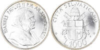 VATICAN CITY 1000 Lire Coin, John Paul II, Silver, KM:242 -
