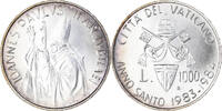 VATICAN CITY 1000 Lire Coin, John Paul II, Silver, KM:169 -