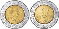 VATICAN CITY 500 Lire Coin, John Paul II, Rome, Bi-Metallic -