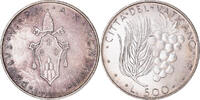 VATICAN CITY 500 Lire Coin, Paul VI, Silver, KM:123 -