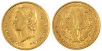 French West Africa 10 Francs Coin, Aluminum-Bronze, KM:E4 -