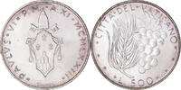 VATICAN CITY 500 Lire Coin, Paul VI, Silver, KM:123 -