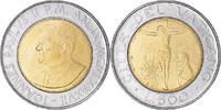 VATICAN CITY 500 Lire Coin, John Paul II, Bi-Metallic, KM:204 -