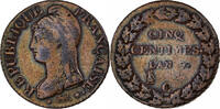 France 5 Centimes Dupré, Geneva, Bronze, Gadoury:126b -