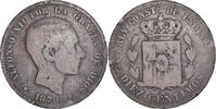Spain 10 Centimos Coin, Alfonso XII, Barcelona, Bronze -