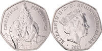 Gibraltar 50 Pence Coin, Pobjoy Mint, Christmas, Cupronickel -