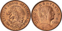 Mexico 5 Centavos 1958 Mo Coin, Mexico City, Brass, KM:426 VZ 13.79 US$  +  28.86 US$ shipping