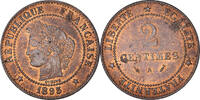 France 2 Centimes Coin, Cérès, Paris, Bronze, KM:827.1 -