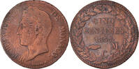 Monaco 5 Centimes, Cinq Coin, Honore V, Copper -