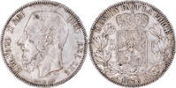 Belgium 5 Francs, 5 Frank Coin, Leopold II, Silver, KM:24 -
