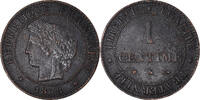 France Centime Coin, Cérès, Bordeaux, Bronze, KM:826.2 -
