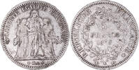 France 5 Francs Coin, Hercule, Bordeaux, Silver, KM:820.2 -