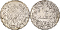 GERMANY - EMPIRE 1/2 Mark Coin, Munich, Silver, KM:17 -