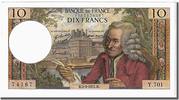 France 10 Francs Banknote, 10 F 1963-1973 ''Voltaire'', 1971-09-02 -