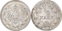 GERMANY - EMPIRE 1/2 Mark Coin, Berlin, Silver, KM:17 -