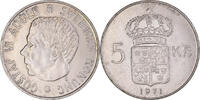 Sweden 5 Kronor Coin, Gustaf VI, Silver, KM:829 -