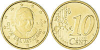VATICAN CITY 10 Euro Cent Rome, Brass, KM:378 -
