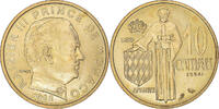Monaco 10 Centimes Coin, Rainier III, ESSAI, Cupro-Aluminium -