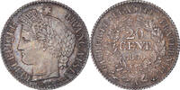 France 20 Centimes Coin, Cérès, Paris, Silver, KM:758.1 -