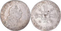 France 1/2 ECU, 45 Sols Coin, Louis XIV, 1/2 Écu aux 8L 2e type, Paris -