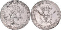 France Ecu aux Insignes Coin, Louis XIV, Paris, Silver, KM:329.1 -