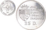 Andorra 25 Diners Coin, Silver, KM:65 -