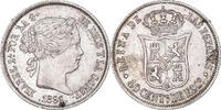 Spain 40 Centimos Coin, Isabel II, Madrid, Silver, KM:628.2 -