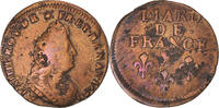 France Liard de France Coin, Louis XIV, Amiens, Copper -