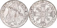 France Ecu Coin, Louis XIV, Écu aux 8 L, Rennes, Silver -