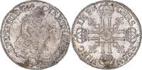 France Ecu Coin, Louis XIV, Écu aux 8 L, Rennes, Flan fissuré -