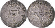 France Douzain aux croissants Coin, Henri II, Caen, Billon -