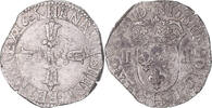 France 1/4 d'écu à la croix feuillue de face Coin, La Rochelle -